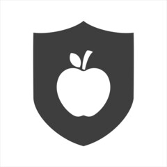 Apple vector icon. Apple fruit isolated on white background