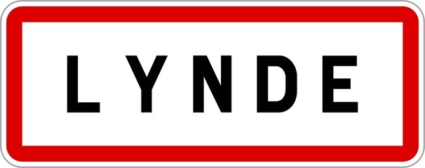 Panneau entrée ville agglomération Lynde / Town entrance sign Lynde