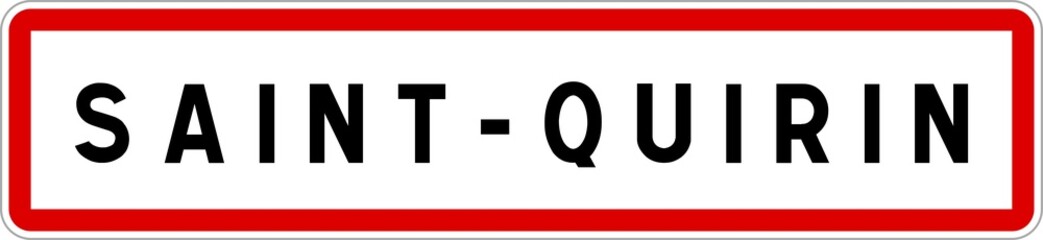Panneau entrée ville agglomération Saint-Quirin / Town entrance sign Saint-Quirin