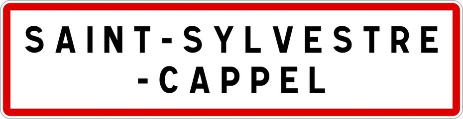 Panneau entrée ville agglomération Saint-Sylvestre-Cappel / Town entrance sign Saint-Sylvestre-Cappel