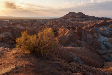 sunset in the mountains