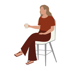 woman drinking coffee