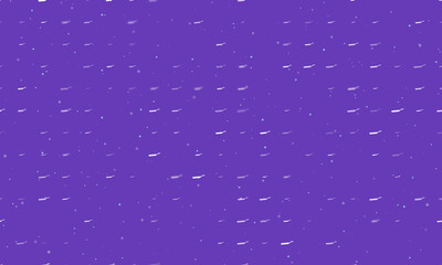 Fototapeta premium Seamless background pattern of evenly spaced white pan symbols of different sizes and opacity. Vector illustration on deep purple background with stars
