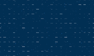 Seamless background pattern of evenly spaced white www symbols of different sizes and opacity. Vector illustration on dark blue background with stars