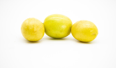 fresh Lemons isolated on white background
