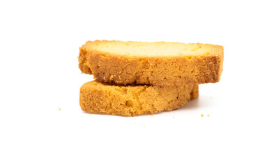 crispy rusk, cake rusk isolate on white background
