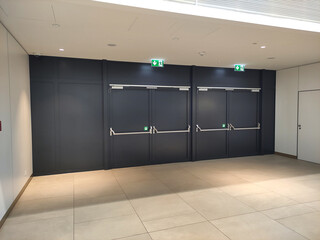 Emergency exit gate at the airport or station