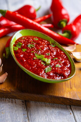 Ajvar, balkan pepper spread food