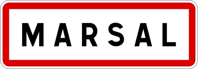 Panneau entrée ville agglomération Marsal / Town entrance sign Marsal
