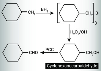 Cyclohexanecarboxaldehyde is an chemical reagent used in various organic syntheses
