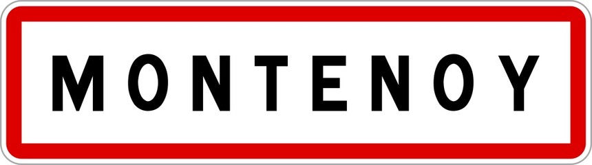 Panneau entrée ville agglomération Montenoy / Town entrance sign Montenoy