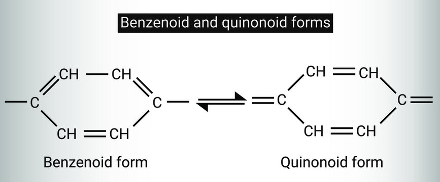 colour of the quinonoid form is usually darker than the benzenoid form. Between two forms, one is more stable in acid medium while the other is in basic medium