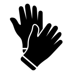 Gloves Flat Icon Isolated On White Background