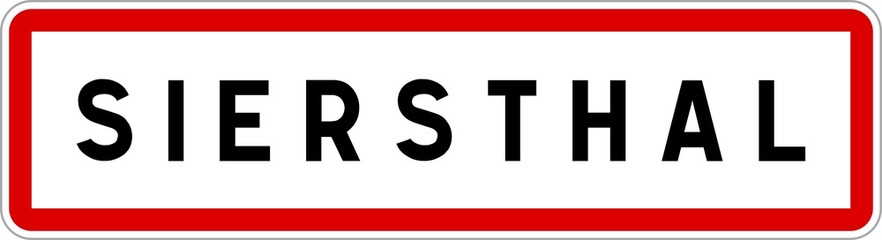 Panneau entrée ville agglomération Siersthal / Town entrance sign Siersthal