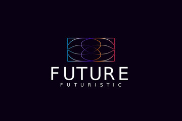 Fototapeta premium abstract future line tech logo design