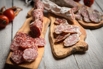 Charcutierie board with various cold cuts