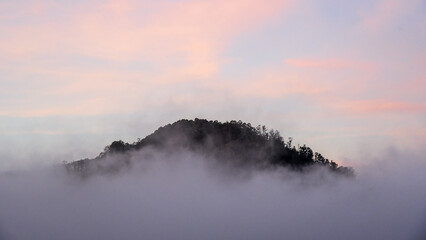 fog over the mountains