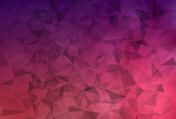 Dark Purple, Pink vector low poly background.