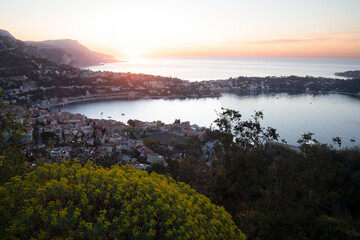 Obraz premium Coucher de soleil sur la Côte d'Azur