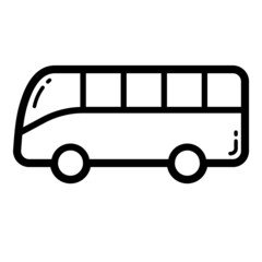 Bus Flat Icon Isolated On White Background