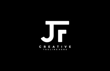 Minimalistic Initial Letter JF Logo Design