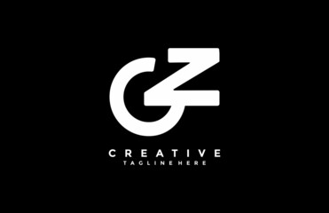 Minimalistic Initial Letter OZ or GZ Logo Design