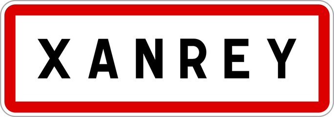 Panneau entrée ville agglomération Xanrey / Town entrance sign Xanrey