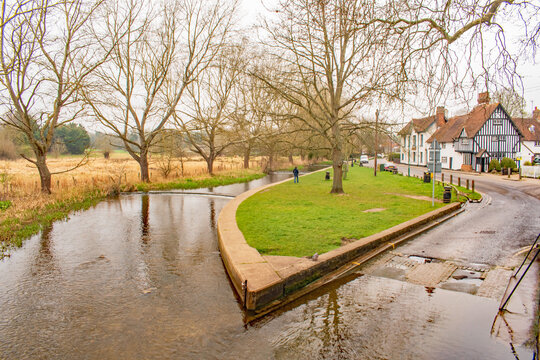 The river and ford crossing at Eynesford England
