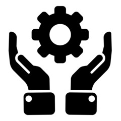 Business Support Flat Icon Isolated On White Background