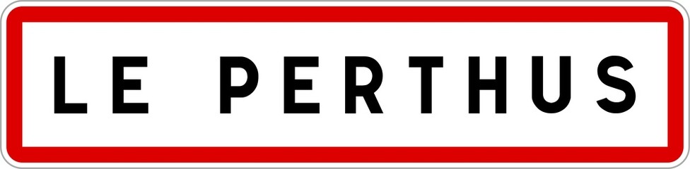Panneau entrée ville agglomération Le Perthus / Town entrance sign Le Perthus