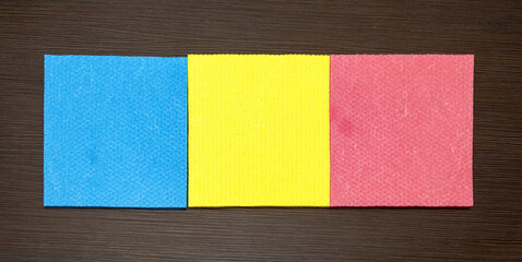 Colorful kitchen sponge cloth texture
