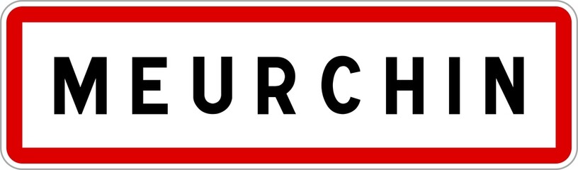 Panneau entrée ville agglomération Meurchin / Town entrance sign Meurchin
