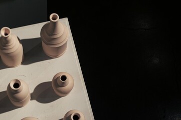 offset ceramic bottles