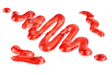 Red strawberry jam isolated on white background with clipping path and full depth of field