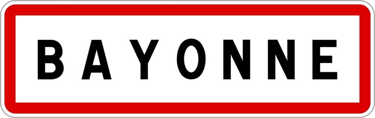 Panneau entrée ville agglomération Bayonne / Town entrance sign Bayonne