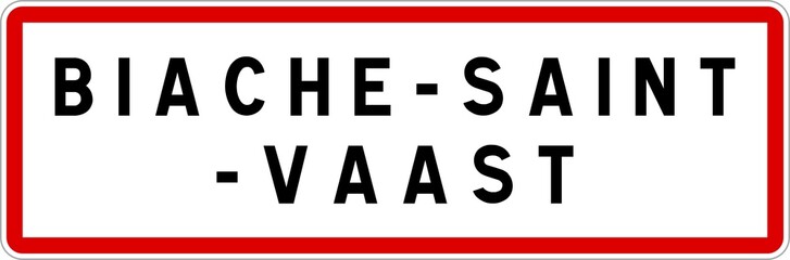 Panneau entrée ville agglomération Biache-Saint-Vaast / Town entrance sign Biache-Saint-Vaast