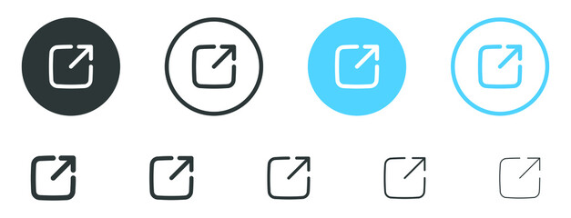 page open new window icon, External Link Icon symbol, open another tab icon button	
