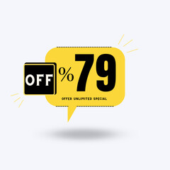 79%Unlimited special offer (with yellow balloon and shadow with discount)