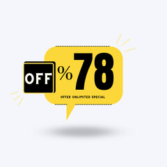 78%Unlimited special offer (with yellow balloon and shadow with discount)