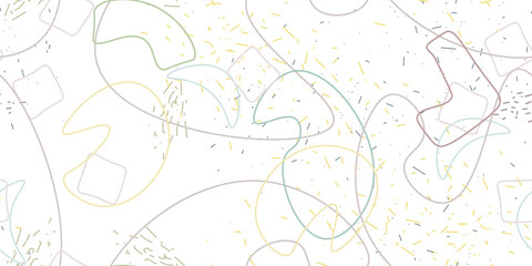 Chaotic Simple Seamless Pattern Textile One Line