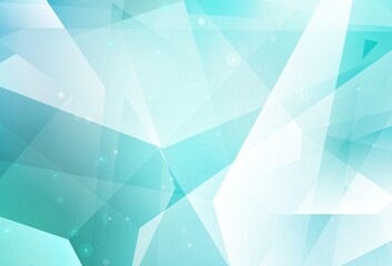 Obraz premium Light Green vector background with triangles.