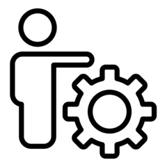 User Service Flat Icon Isolated On White Background