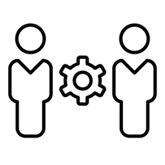 User Service Flat Icon Isolated On White Background