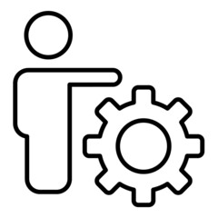 User Service Flat Icon Isolated On White Background