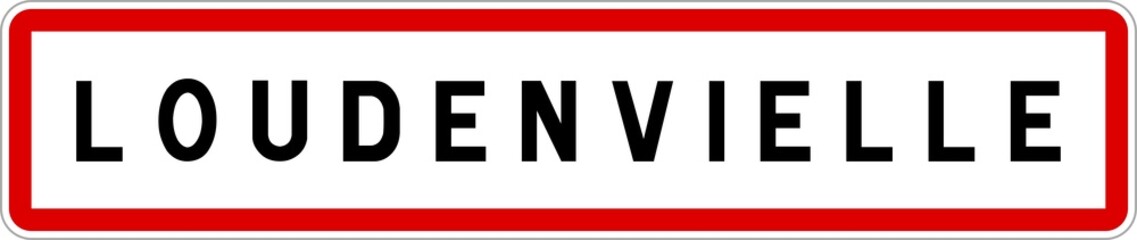 Panneau entrée ville agglomération Loudenvielle / Town entrance sign Loudenvielle