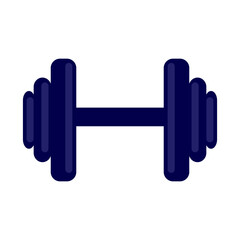 Obraz premium Dumbbell semi flat color vector object. At-home workout. Full sized item on white. Equipment for exercises and training. Simple cartoon style illustration for web graphic design and animation