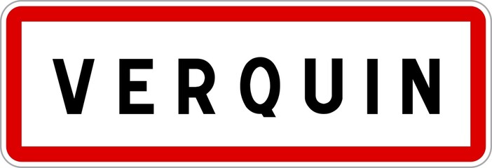 Panneau entrée ville agglomération Verquin / Town entrance sign Verquin