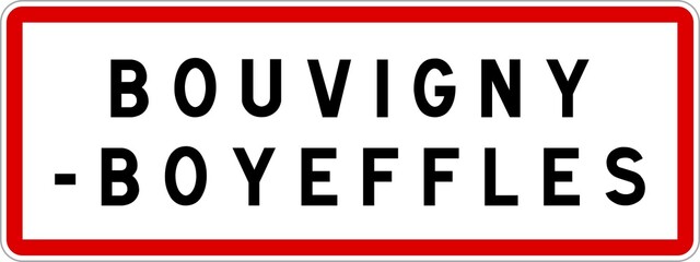 Panneau entrée ville agglomération Bouvigny-Boyeffles / Town entrance sign Bouvigny-Boyeffles