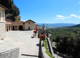 monastery in the Greccio Town near RIETI City in Central Italian