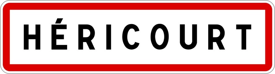 Panneau entrée ville agglomération Héricourt / Town entrance sign Héricourt